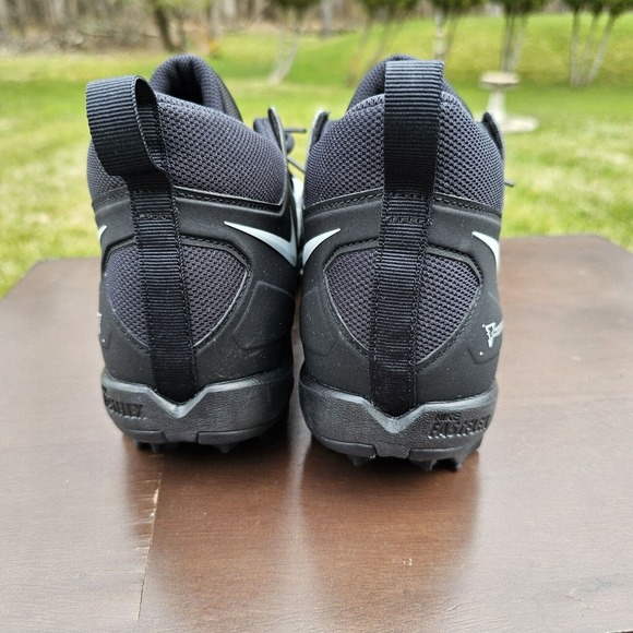 Mens Nike Alpha Menace 3 Shark Football Cleat Black CV0582-001 Fastflex Sz 12 - Picture 4 of 10